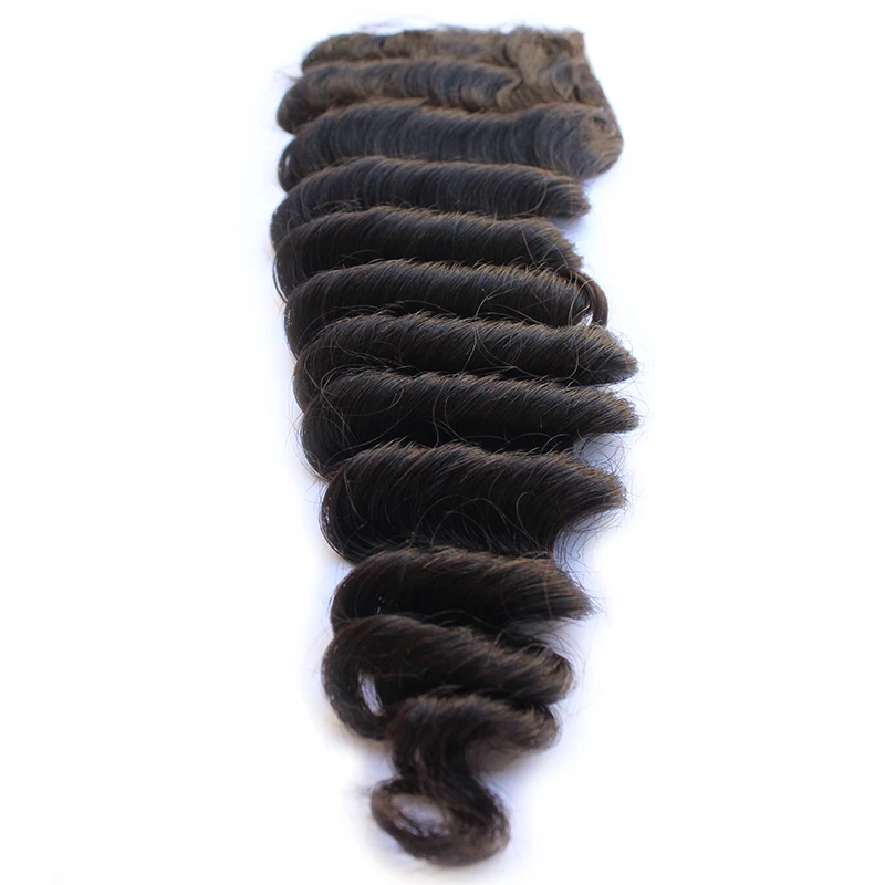 

Free Shedding Unprocessed Virgin Hair 5x5 Lace Closure Double Weft Human Hair Extension