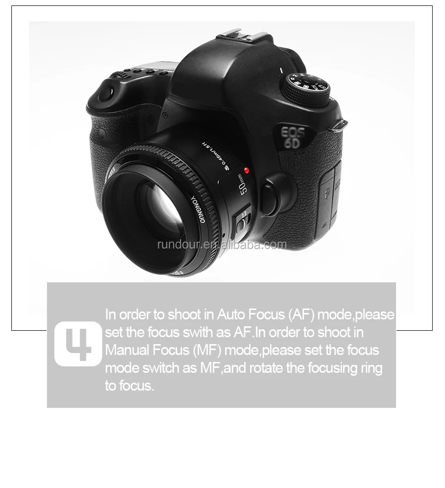 Yongnuo Yn 50mm F1.8 Large Aperture Auto Focus Lens For Canon Ef Mount