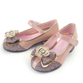 Luxurious Patent Leather And Shiny Glitter Fabric Upper With