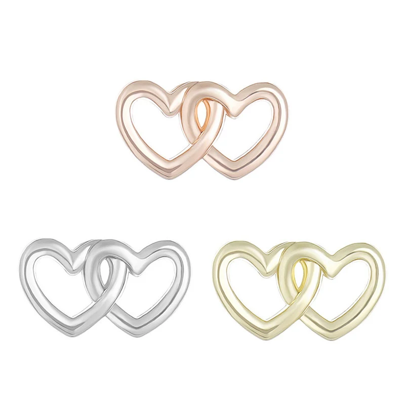 
High Polished Zinc Alloy Heart Shape Pendant Charm for Bracelet 
