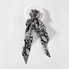 Fashion Hair Accessories for Women Snake Skin Leopard Grain Dot Printed Bandanas Scarf Ponytail Holder Scrunchies
