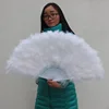 Large White Feather Hand Fans For Dance
