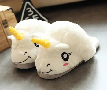 Lucu Unicorn  Plush Sandal  Rumah Dalam Ruangan Sandal  Jepit  