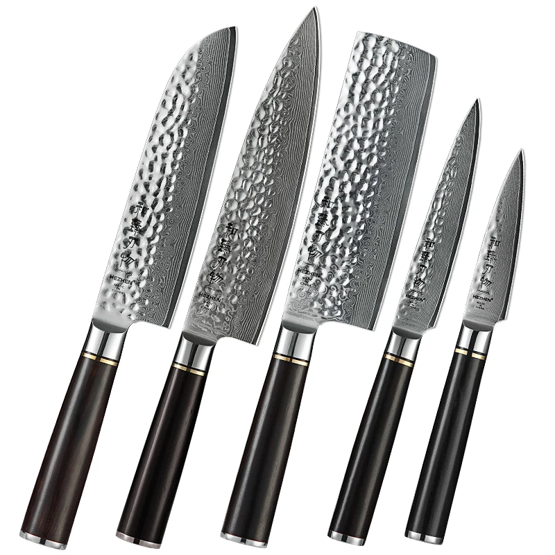 

5 pcs professional Japanese damascus kitchen knife set