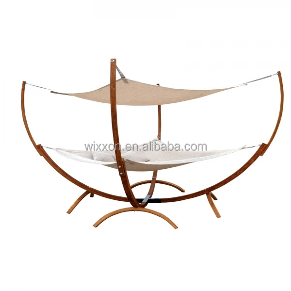 
Square Wooden Canopy Hammock Stand 