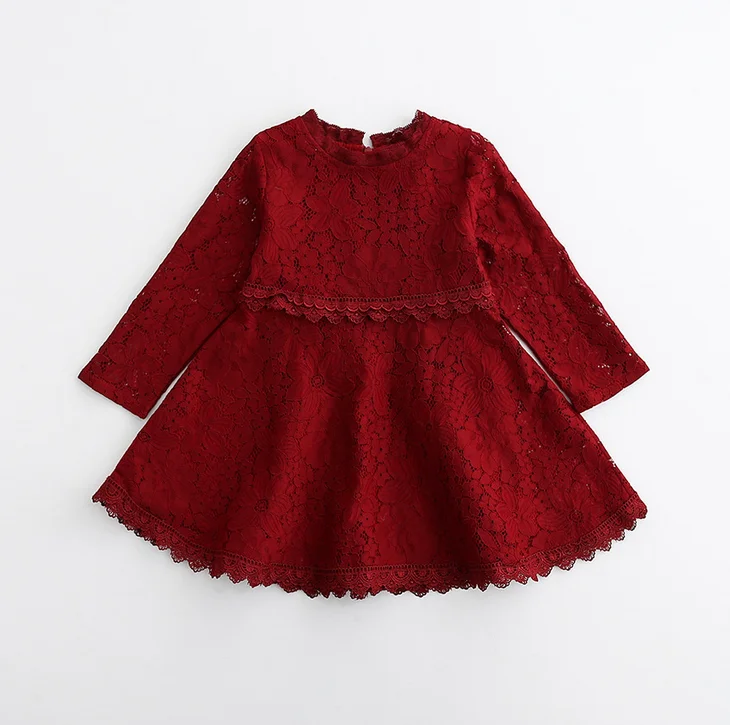 
2020 high quality baby princess dress wholesale red long sleeve dress baby girl dresses with price 