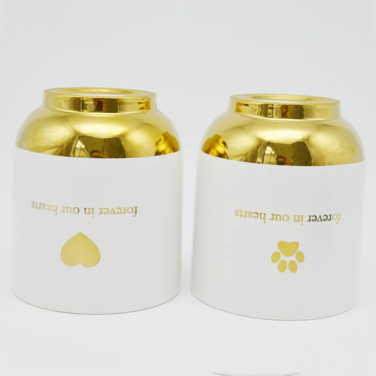 
Chinese custom ceramic animal cat dog pet ashes urn 