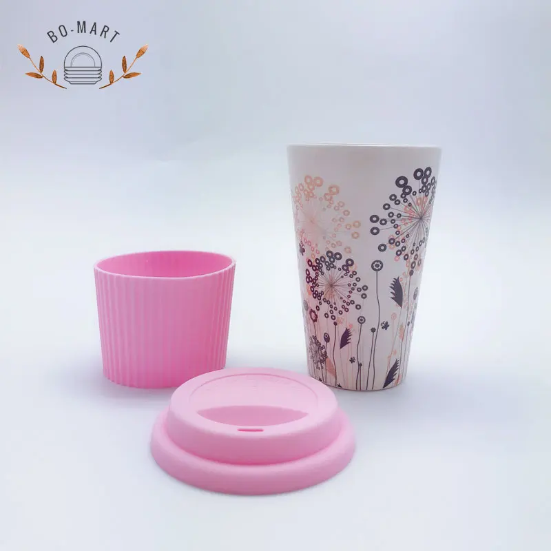 
Customized Natural Eco-Friendly Bamboo Fiber Coffee Cup 