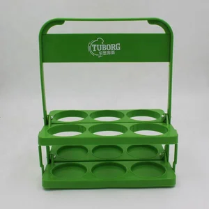Image of Plastic 6 Pack Collapsible Plastic Water Bottle Carrier