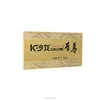 Linen finishing printing metal business card with custom lacework