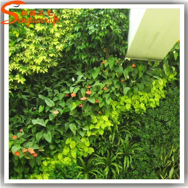 الصين بالجمله مصنع 2015 مغطى اصطناعية بلاستيكية وهمية العشب الأخضر نبات