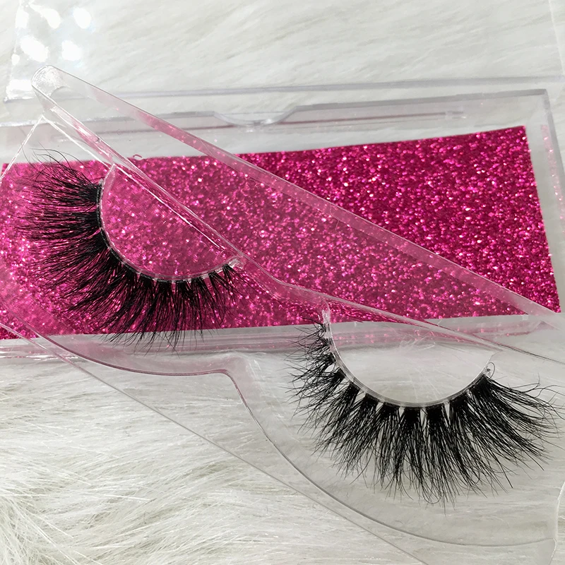 

2019 Handmade False Eye Lash Invisible Clear Band 5D Mink Lashes