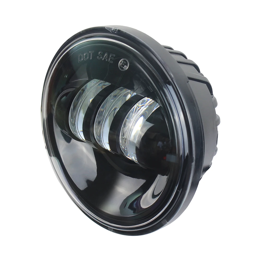 4-1/2" Light Bulbs 4.5Inch LED Passing Lights Black Fog Spot Lamp for Motorcycle
