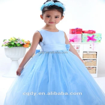 2015 Fashion Pretty Little Girl Christmas Party Dress Dark Blue Child Soild Birthday Dresses For Wedding Kids Party Graduation , Buy Party Dress,Party