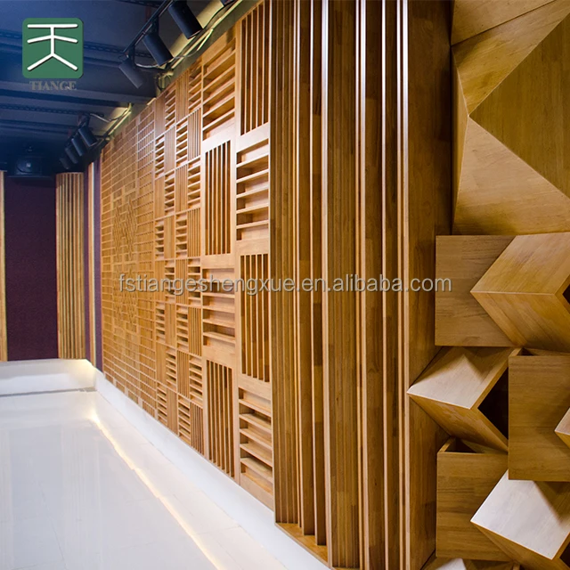 TianGe Factory 2D/3D QRD Triangle Wooden Acoustic Diffuser Panel Dinding Akustik Diffuser suara untuk kedap suara