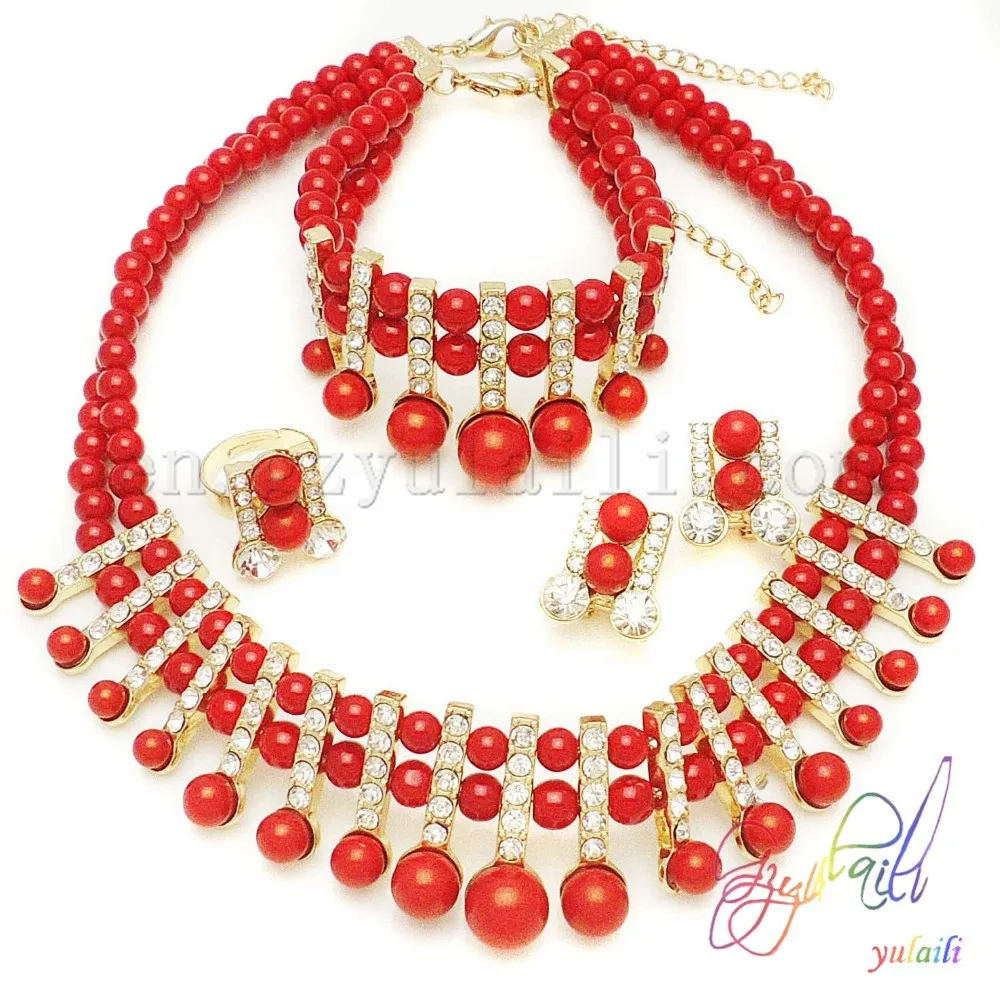 High quality costume jewelry bead jewelry set bulk buy from china