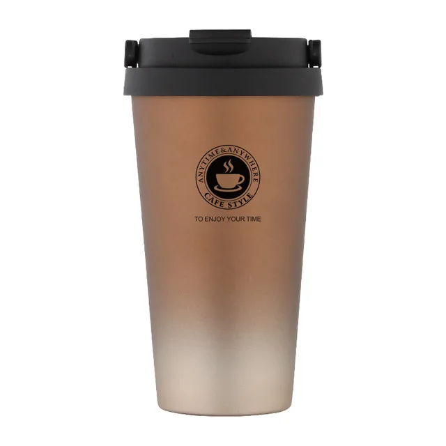 

Petolar Custom logo Promotional 16oz stainless steel double wall vacuum insulated coffee mug, Black;white;gold