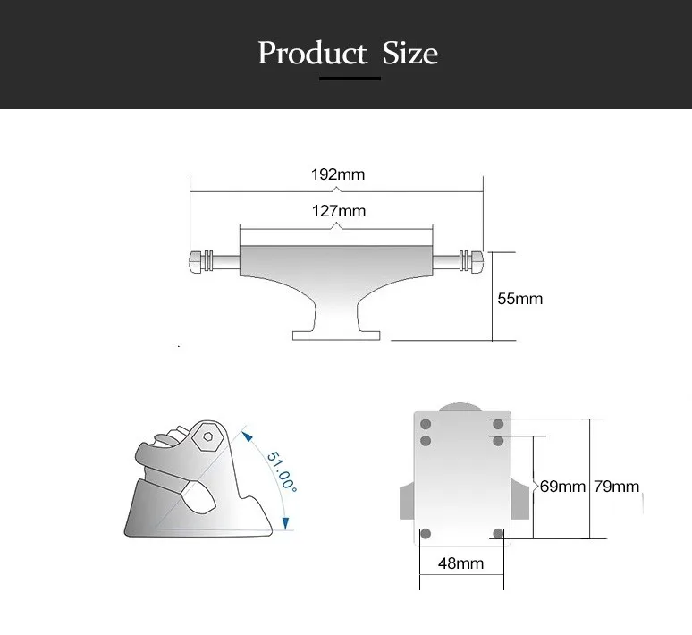 Pro Aluminium Gravity Casting Skateboard Truck In 5inch Buy