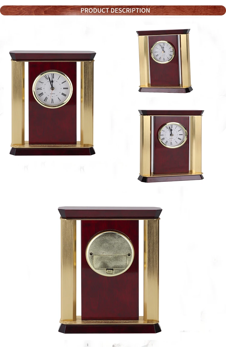 vintage mahogany Non-Chiming Mantel Clock