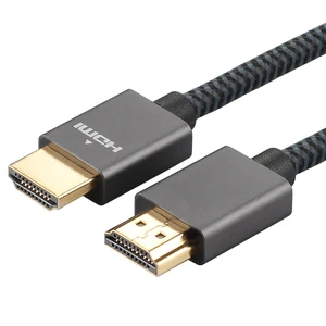 ULT-unite New Arrival Gold Plated Braided Slim HDMI Cable 2.0 4K for TV PS4