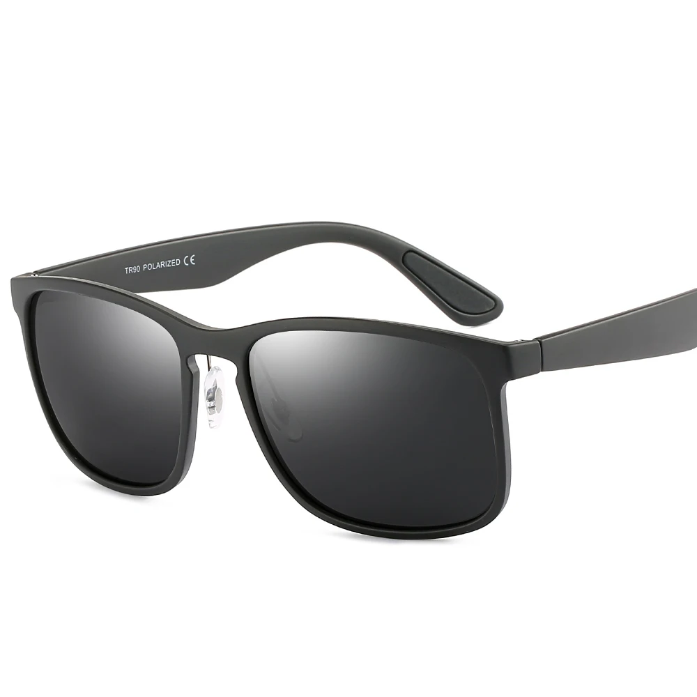 

M762 Silicone Nose Pads TR90 Polarized Driving Glasses Square Frame Sunglasses For Men OEM Custom Logo