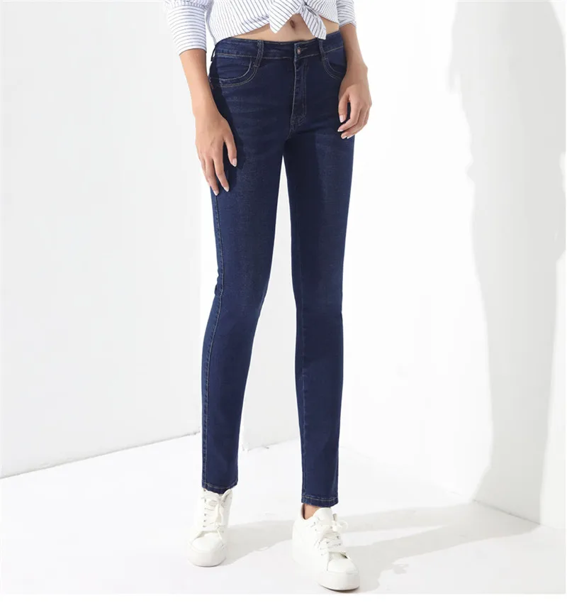 

High Waist Jeans Woman Pants Denim Trousers Femme Blue Mom Jeans For Women Stretch Skinny Women's Jean Plus Size GAREMAY