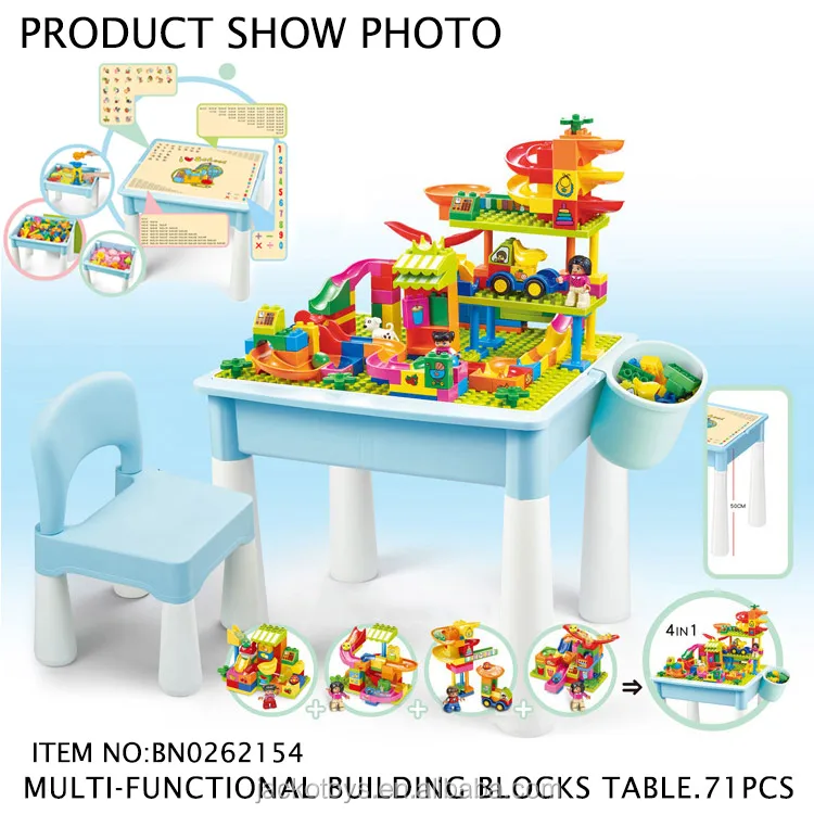 Kids Education Toy Compatible Building Blocks Activity Table With