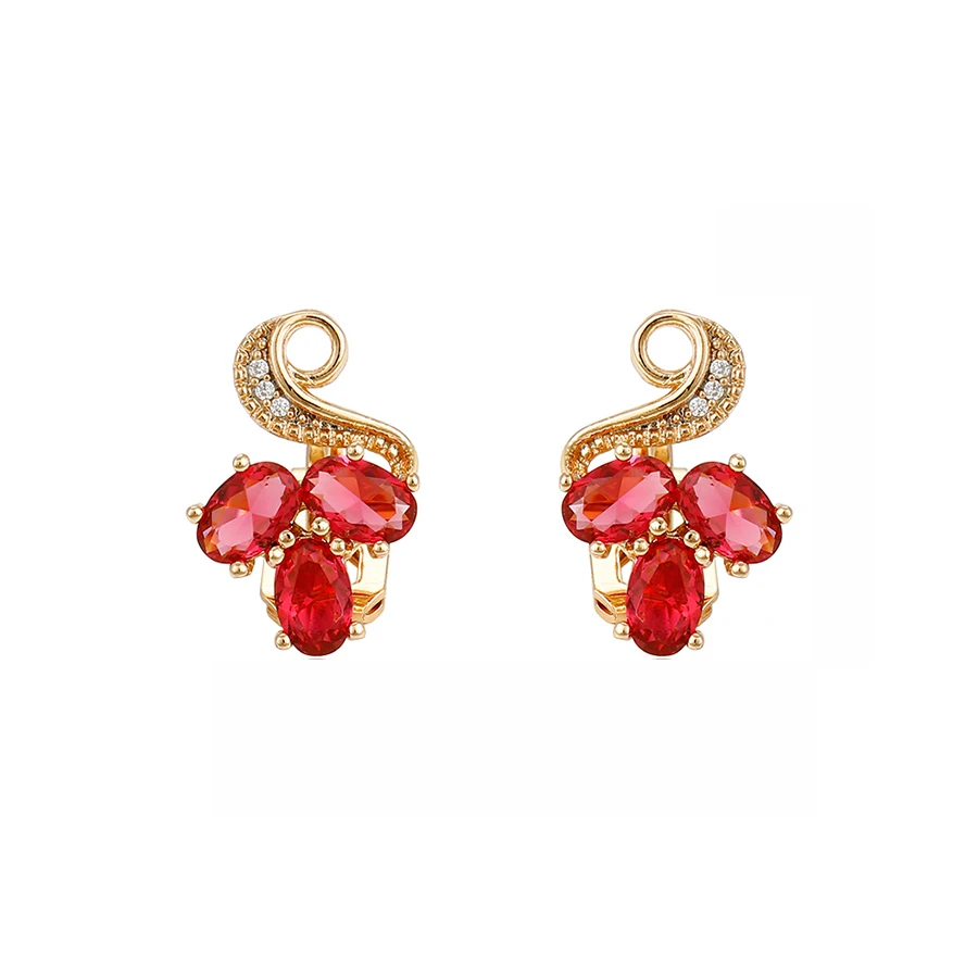 

21114 Fancy design crystal rose gold earring women for sale, N/a