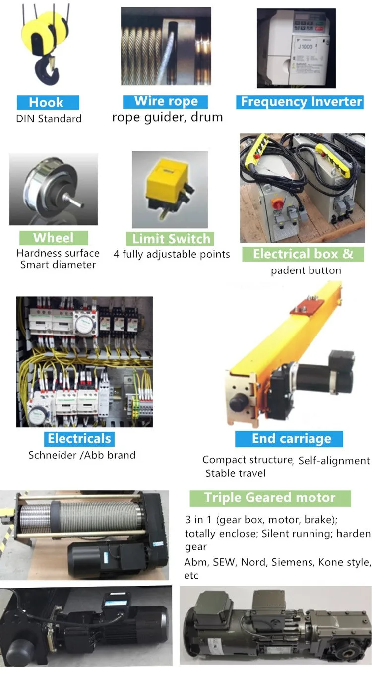 Best selling 2T 5 ton bridge crane overhead crane price