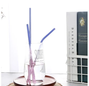 Image of Amazon reusable metal straw 304 stainless steel color change drinking straw