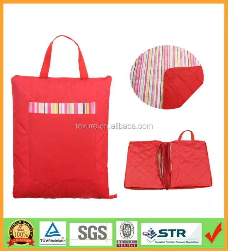 Picnic Blanket Zip Up To A Tote Bag 