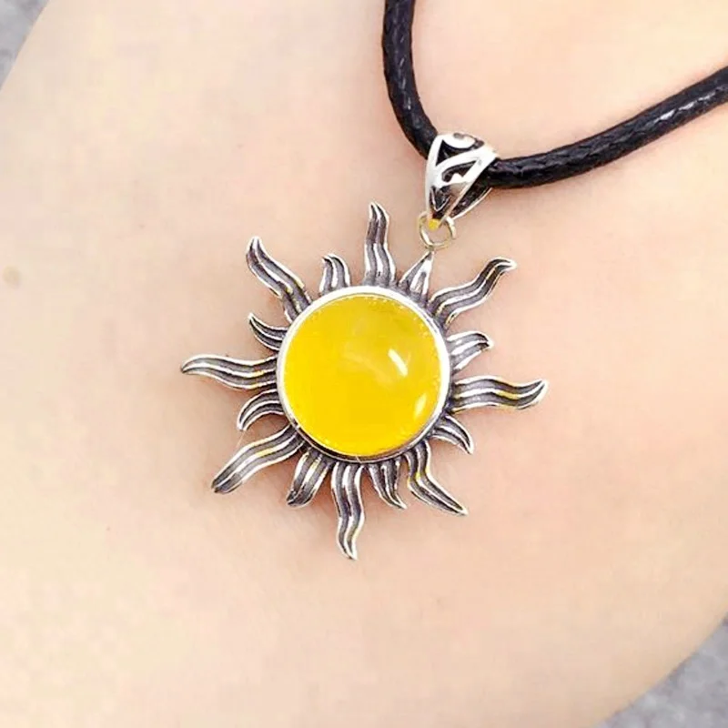 

925 sterling silver pendant Blank Settings for DIY amber wax pendant  Thai silver antique silver tray, N/a