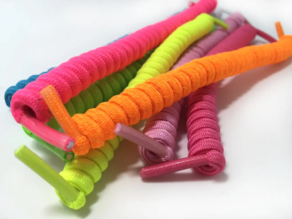 amazon selling colorful custom spiral lazy shoelace