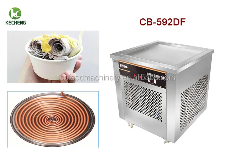 Frozen Roll Single Fried Ice Cream Machine Roll Fry Ice Cream Machine
