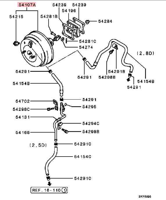 Brake Booster Assembly For Mitsubishi Pajero Montero V26 V44 V46 4d56 ...