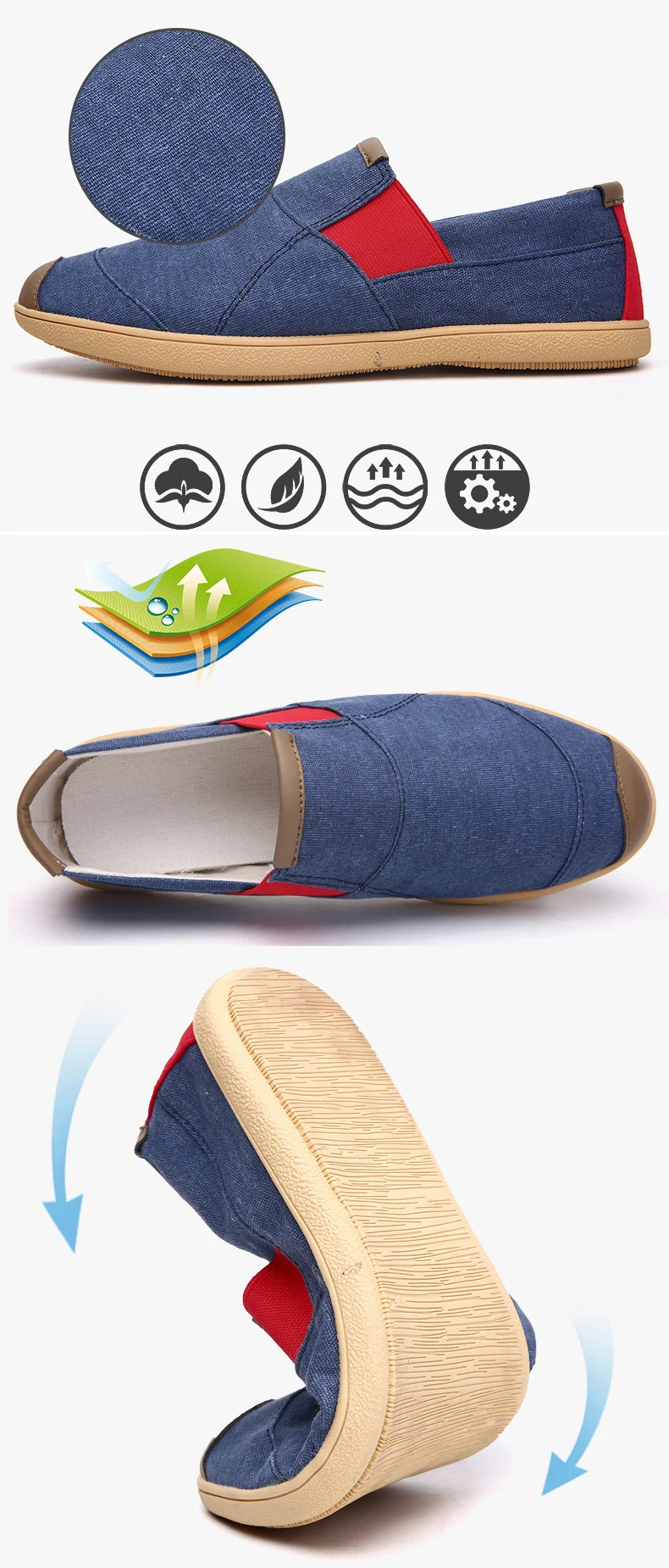 shoe with canvas upper