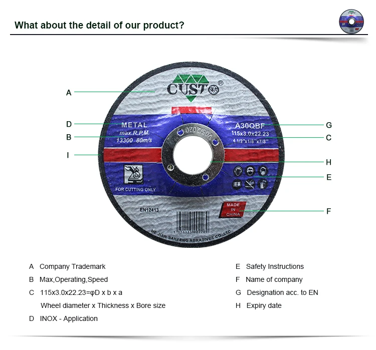 T42 Cutting And Grinding Wheel/disc For Stainless Steel/metal/stone