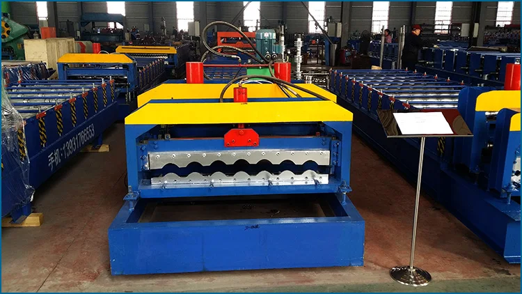 Iron roofing sheet roof shingles layer glazed tile roll foming machine