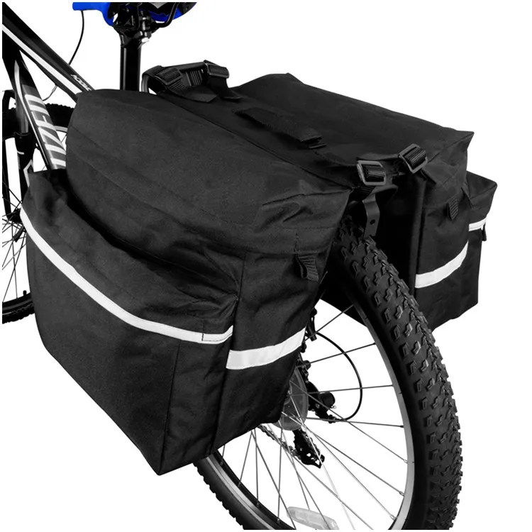 

Waterproof Cycling Traveling Bicycle Rear Rack Saddle Pannier Tail Bag, Black