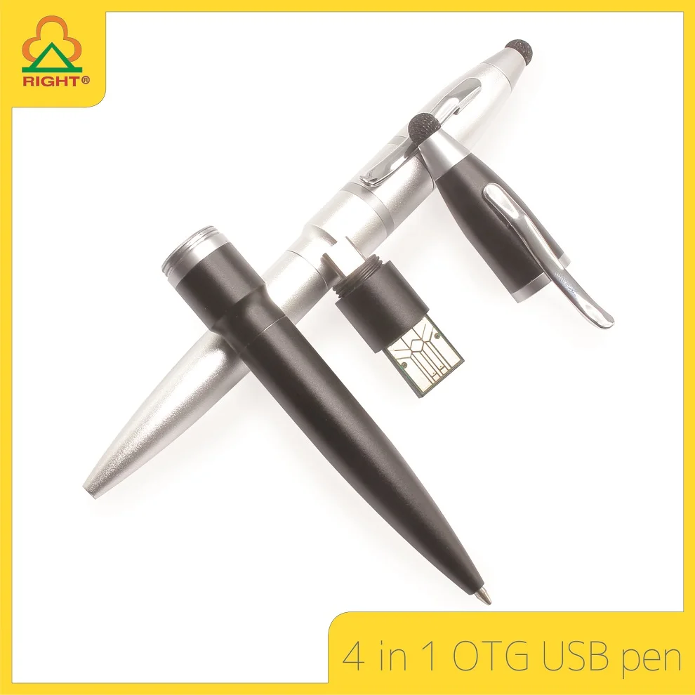 2016 new products 4 in 1 OTG pen with ball-point pen flash drive usb and stylus