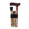 Wooden Handle Decorative Folding Walking Cane, 4 Parts Folding Walking Stick BSCI Factory Direct