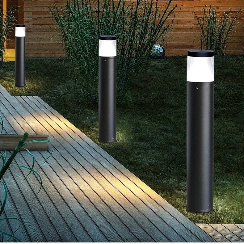outdoor waterproof led landscape lawn bollard light ip65 garden