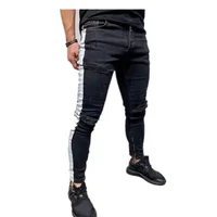 

2019 fashion 95% cotton 5% elastane fabric mens ripped skinny denim jeans trousers in bulk wholesale jeans from factory direct