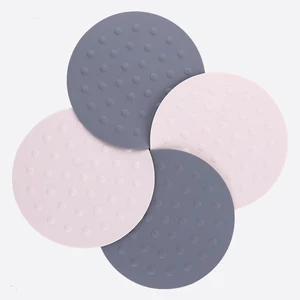 Image of Heat resistant one-piece silicone table placemat round shape silicone trivet mat for bowl pan