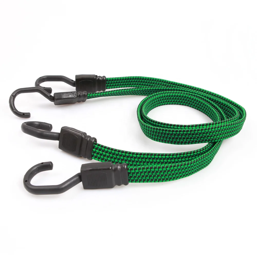 2pc 18mm Heavy Duty Long Green Flat Elastic Bungee Cord Fasteners ...