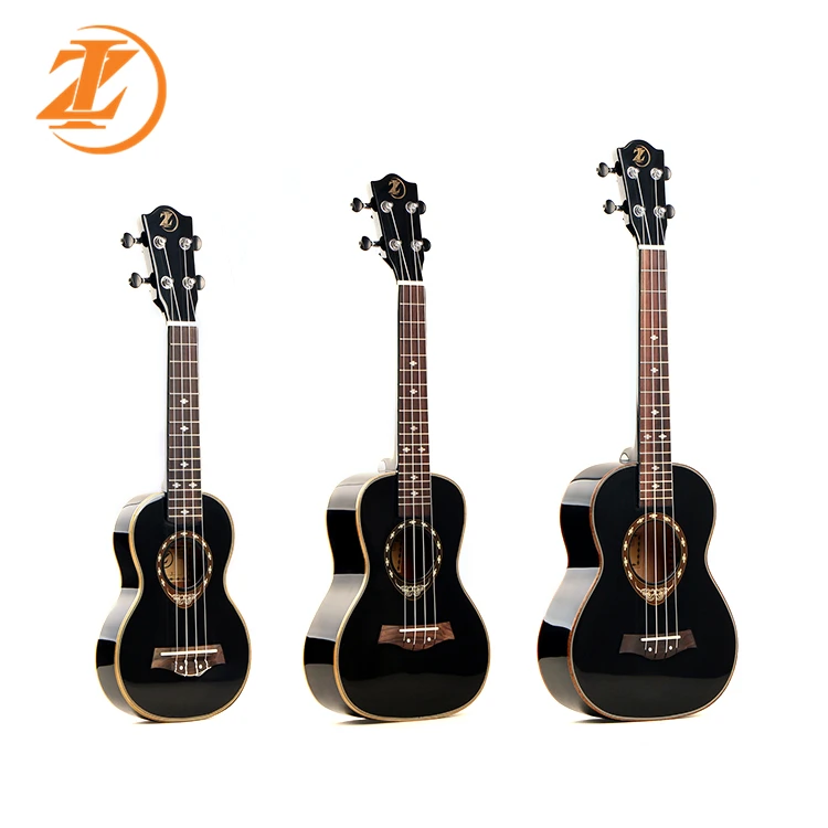

IZ 2124"26" wholesale black solid spruce wood top oem ukulele for sale, Natural