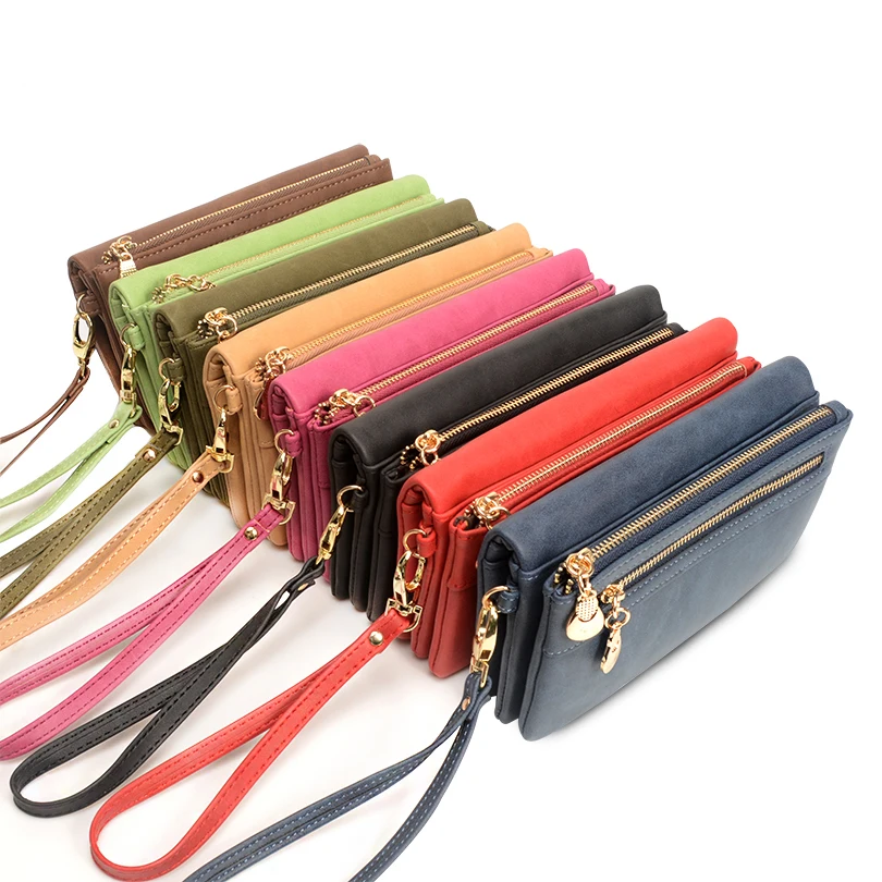 

Women Fashion Female Purse dull polish pu Top Quality Female leather Wallet