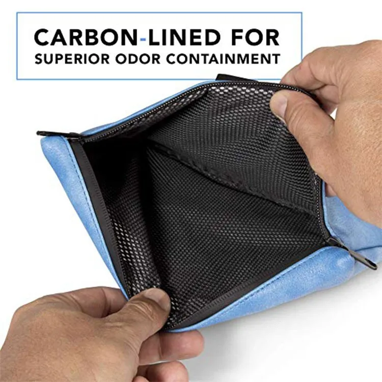 Custom Waterproof Travel No Smell Pouch Carbon Lined Pu Leather Bag Smell Proof Bag Buy Smell