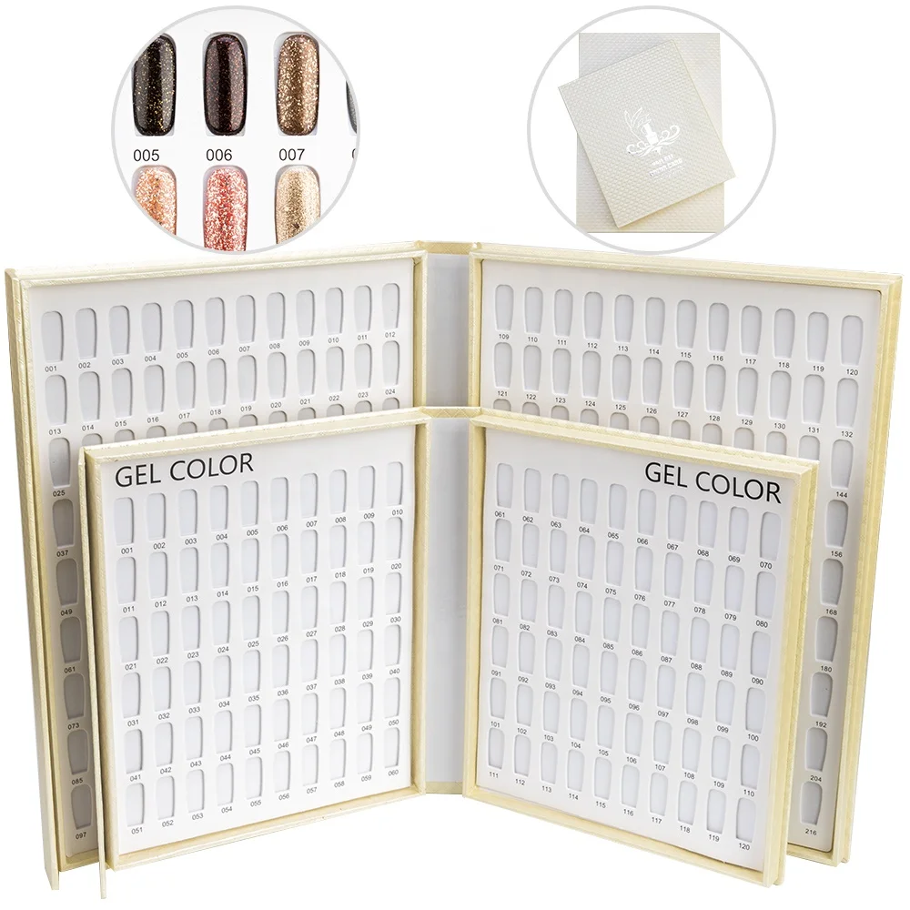 Decorating Nail Color Display Book 120pcs 216pcs 308pcs Plastic Nail