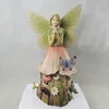 Amazon Supplier Resin Battery Light Fairy Garden House Statue